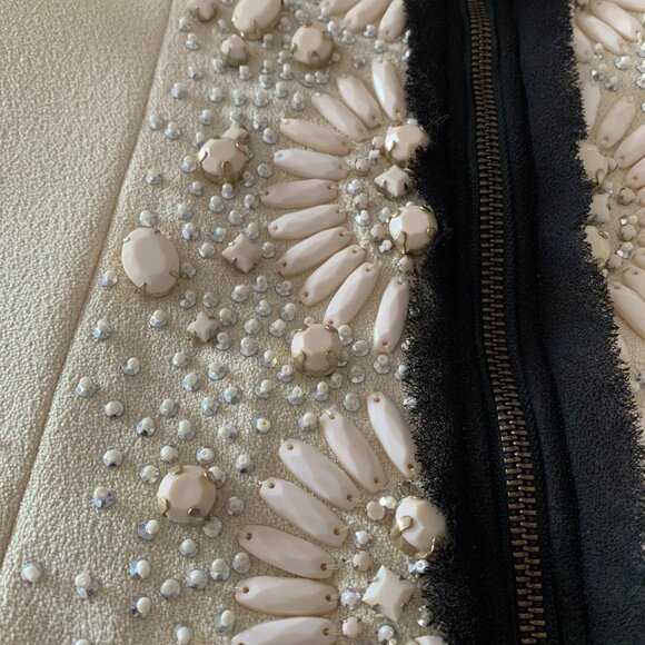 TWIN SET - BY SIMONE BARBIERI - EMBELLISHED WITH RHINESTONES & PEARLS-WORN ONC - Picture 6 of 10